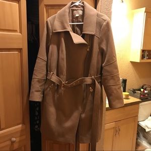Michael Kors Asymmetrical Belted Coat 